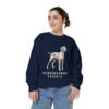 Wirehaired Vizsla Sweatshirt, True Navy, person 2 front