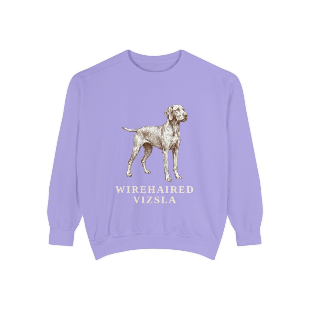 Wirehaired Vizsla Sweatshirt, Violet, front view