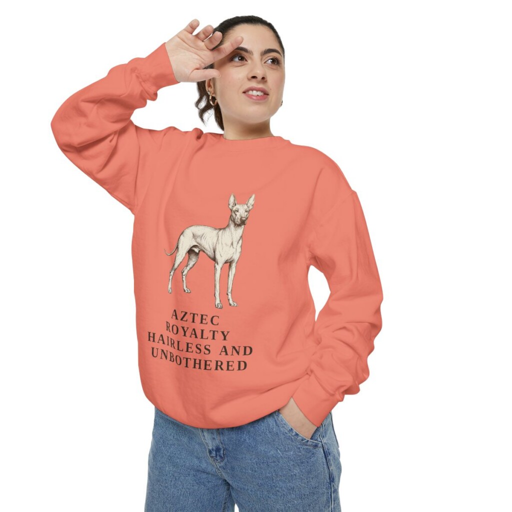 xoloitzcuintli sweatshirt, Terracotta