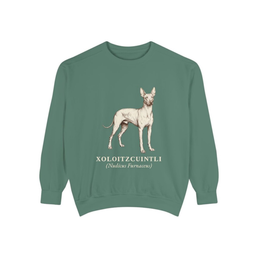 xoloitzcuintli sweatshirt, Light Green