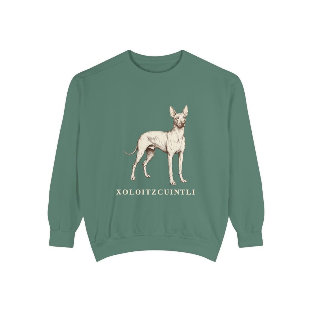 xoloitzcuintli sweatshirt, Light Green