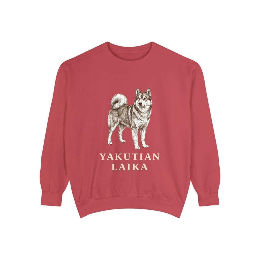 Yakutian Laika Sweatshirt, Crimson, front view