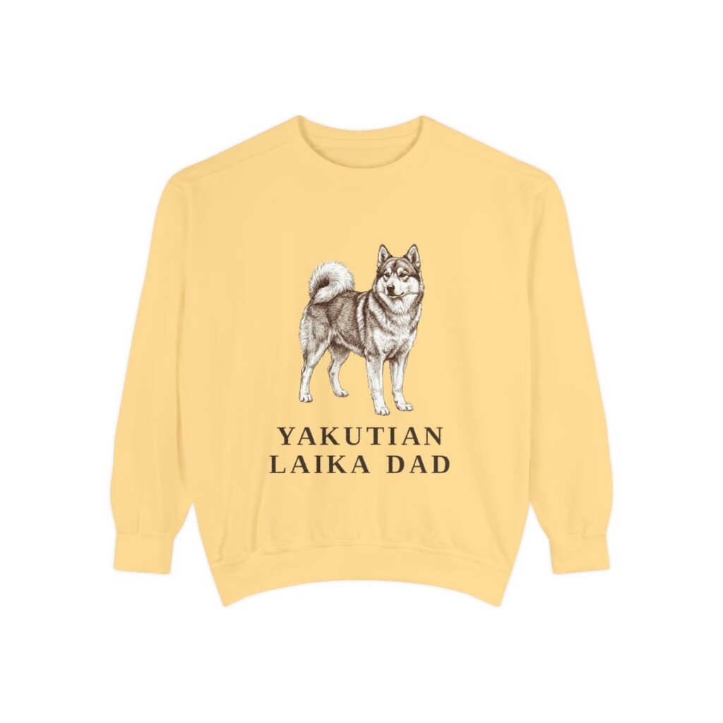 Yakutian Laika Dad Sweatshirt, Butter, front view