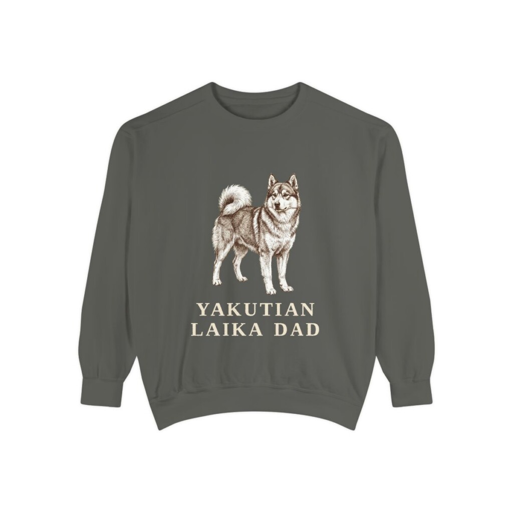 Yakutian Laika Dad Sweatshirt, Pepper, front view