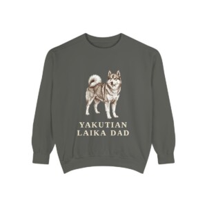 Yakutian Laika Dad Sweatshirt, Pepper, front view