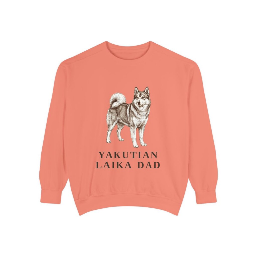 Yakutian Laika Dad Sweatshirt, Terracotta, front view