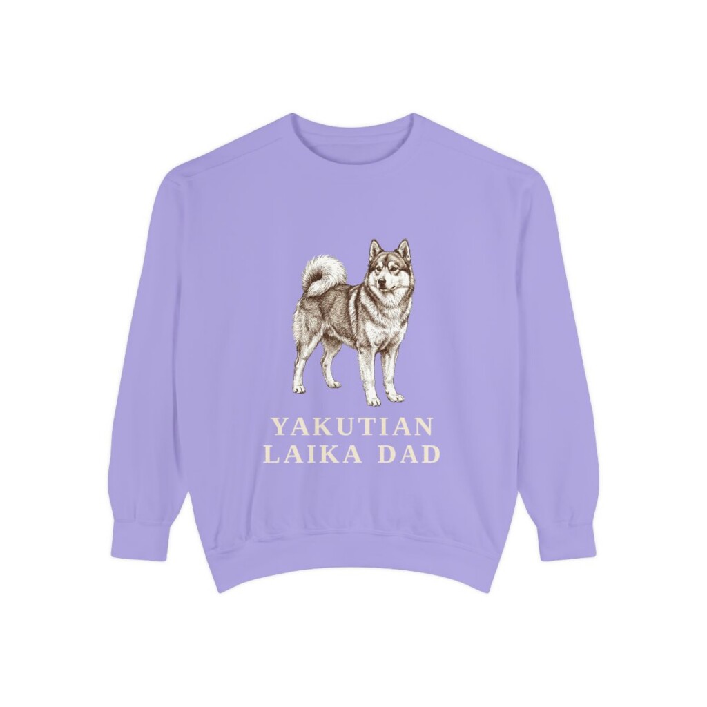 Yakutian Laika Dad Sweatshirt, Violet, front view