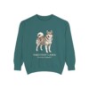 Yakutian Laika Latin Sweatshirt, Blue Spruce, front view
