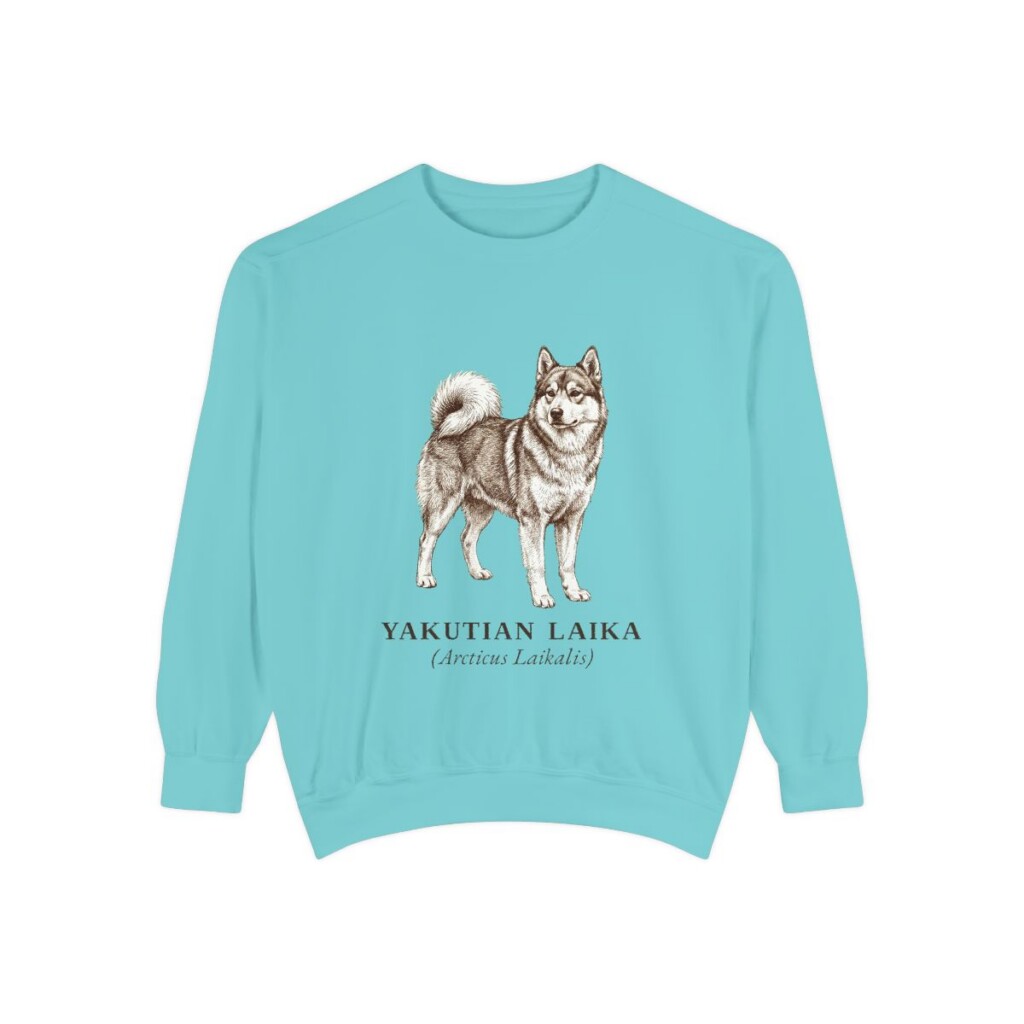 Yakutian Laika Latin Sweatshirt, Chalky Mint, front view