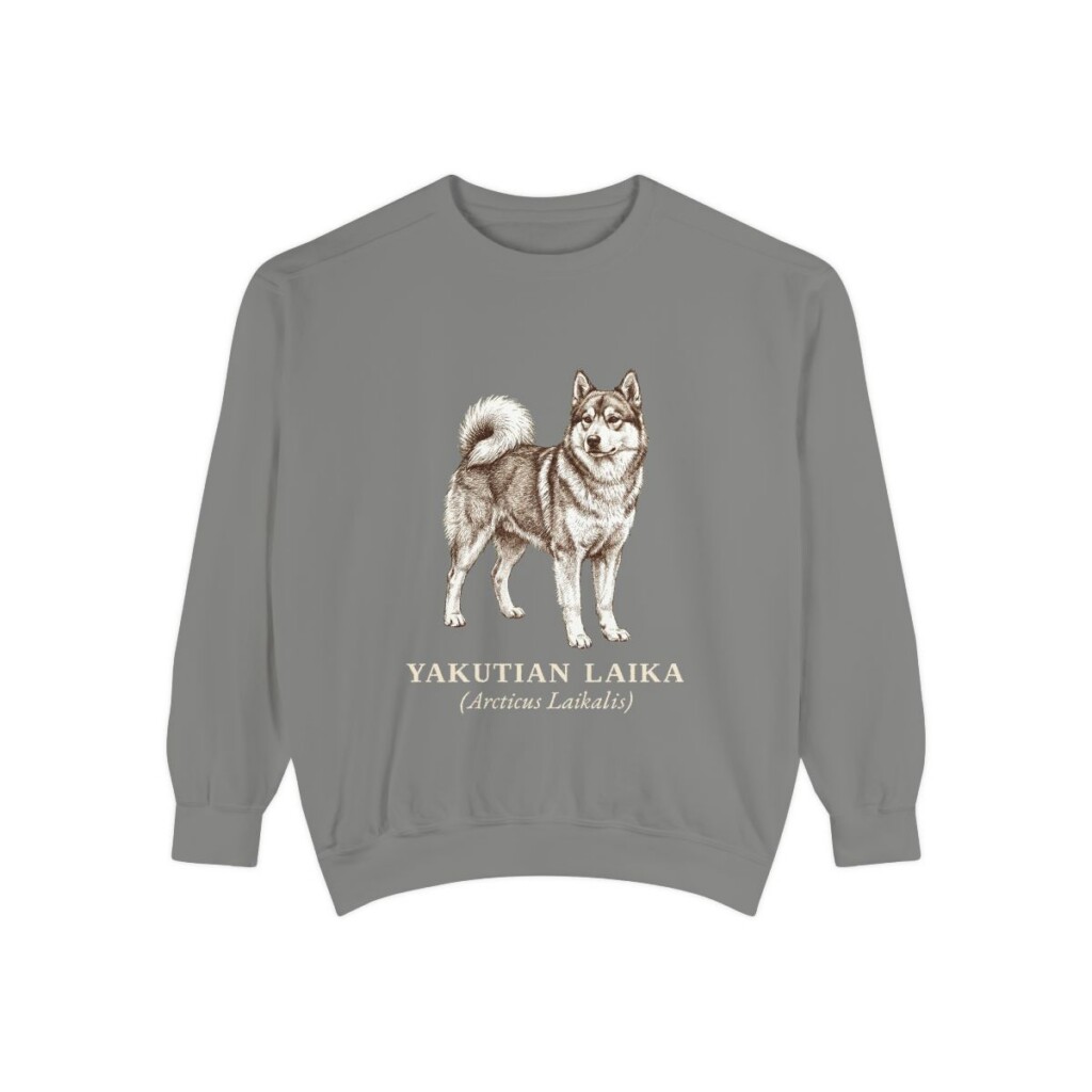 Yakutian Laika Latin Sweatshirt, Grey, front view