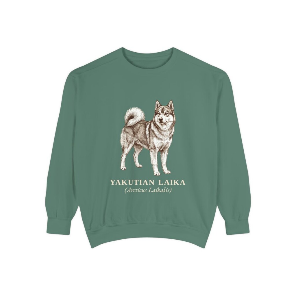 Yakutian Laika Latin Sweatshirt, Light Green, front view