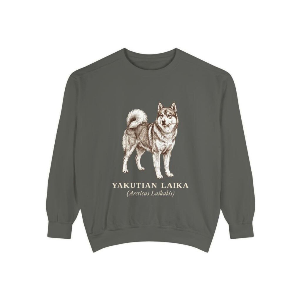 Yakutian Laika Latin Sweatshirt, Pepper, front view