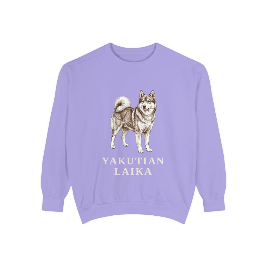 Yakutian Laika Sweatshirt, Violet, front view