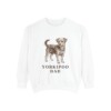 Yorkipoo Dad Sweatshirt, White, front view