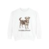 Yorkipoo Sweatshirt, White, front view