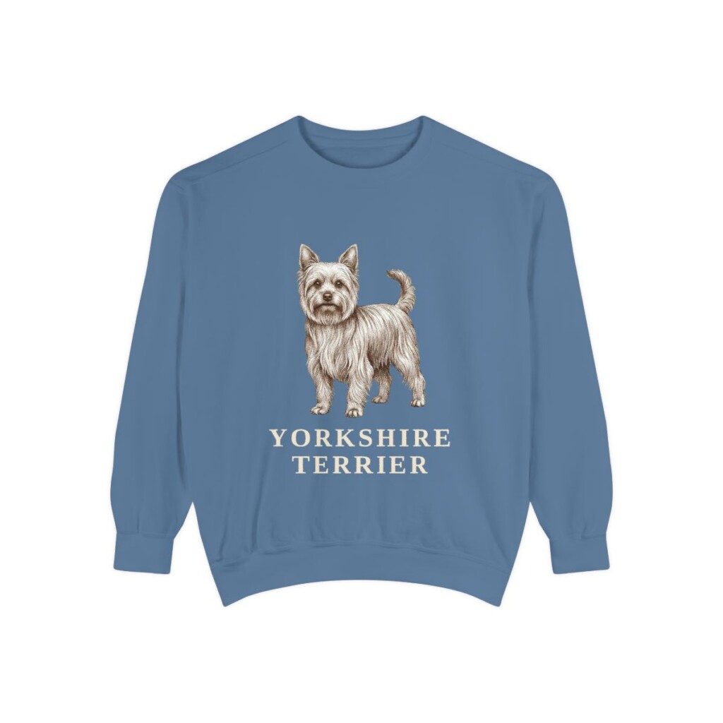 Yorkshire Terrier Sweatshirt, Blue Jean, front view
