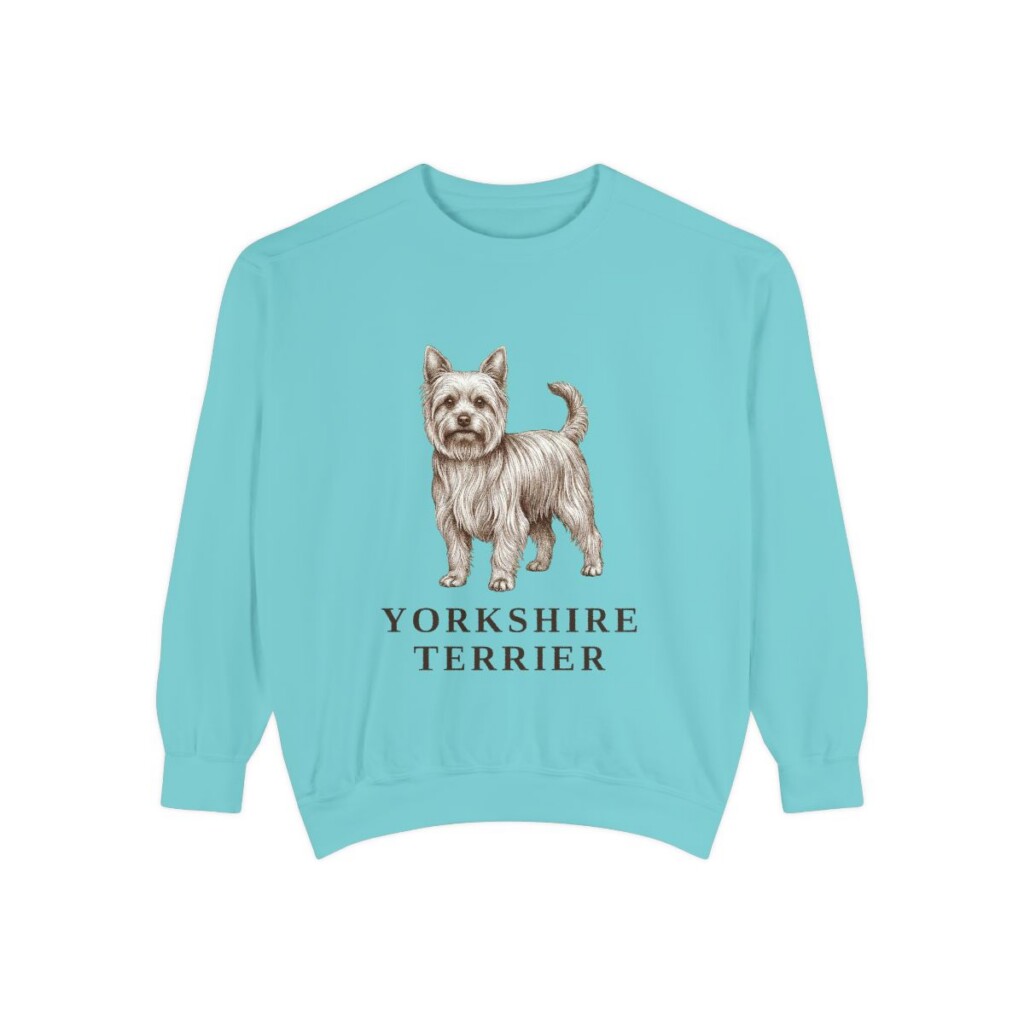 Yorkshire Terrier Sweatshirt, Chalky Mint, front view