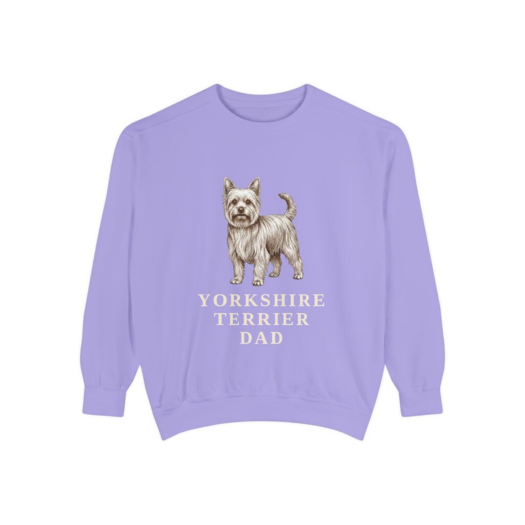 Yorkshire Terrier Dad Sweatshirt, Violet, front view