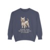 Yorkshire Terrier Humor Sweatshirt, Denim, front view