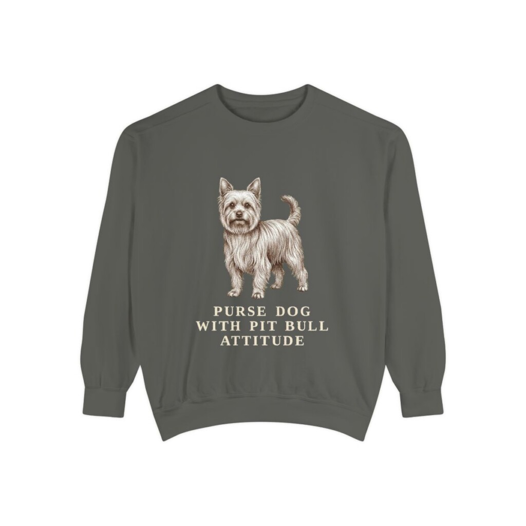 Yorkshire Terrier Humor Sweatshirt, Pepper, front view