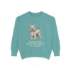 Yorkshire Terrier Humor Sweatshirt, Seafoam, front view