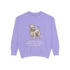 Yorkshire Terrier Humor Sweatshirt, Violet, front view