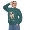 Yorkshire Terrier Latin Sweatshirt, Blue Spruce, person 2 context