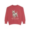 Yorkshire Terrier Latin Sweatshirt, Crimson, front view