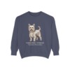 Yorkshire Terrier Latin Sweatshirt, Denim, front view
