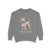 Yorkshire Terrier Latin Sweatshirt, Grey, front view