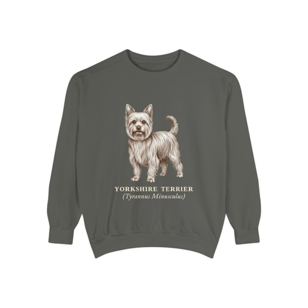 Yorkshire Terrier Latin Sweatshirt, Pepper, front view