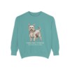 Yorkshire Terrier Latin Sweatshirt, Seafoam, front view