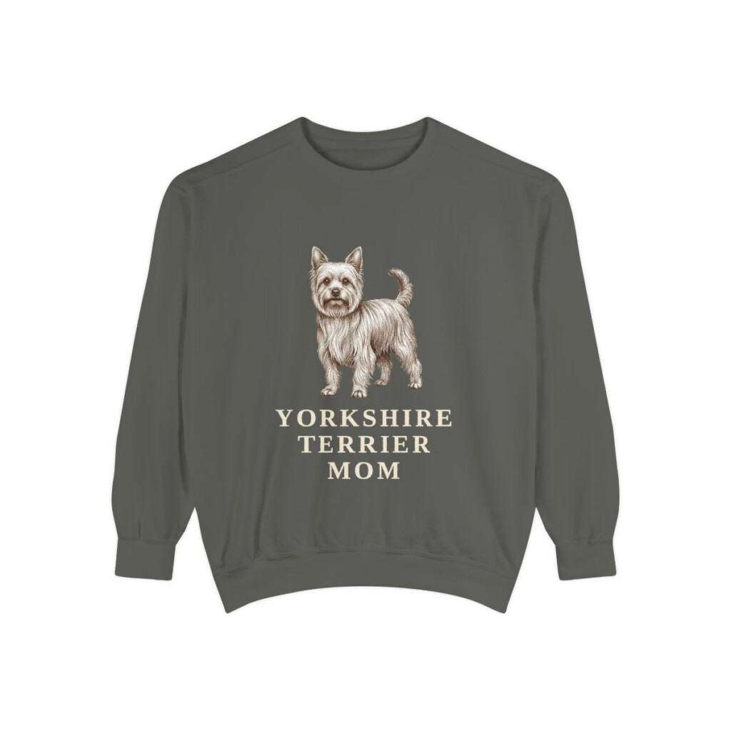 Yorkshire Terrier Mom Sweatshirt, Pepper, front view
