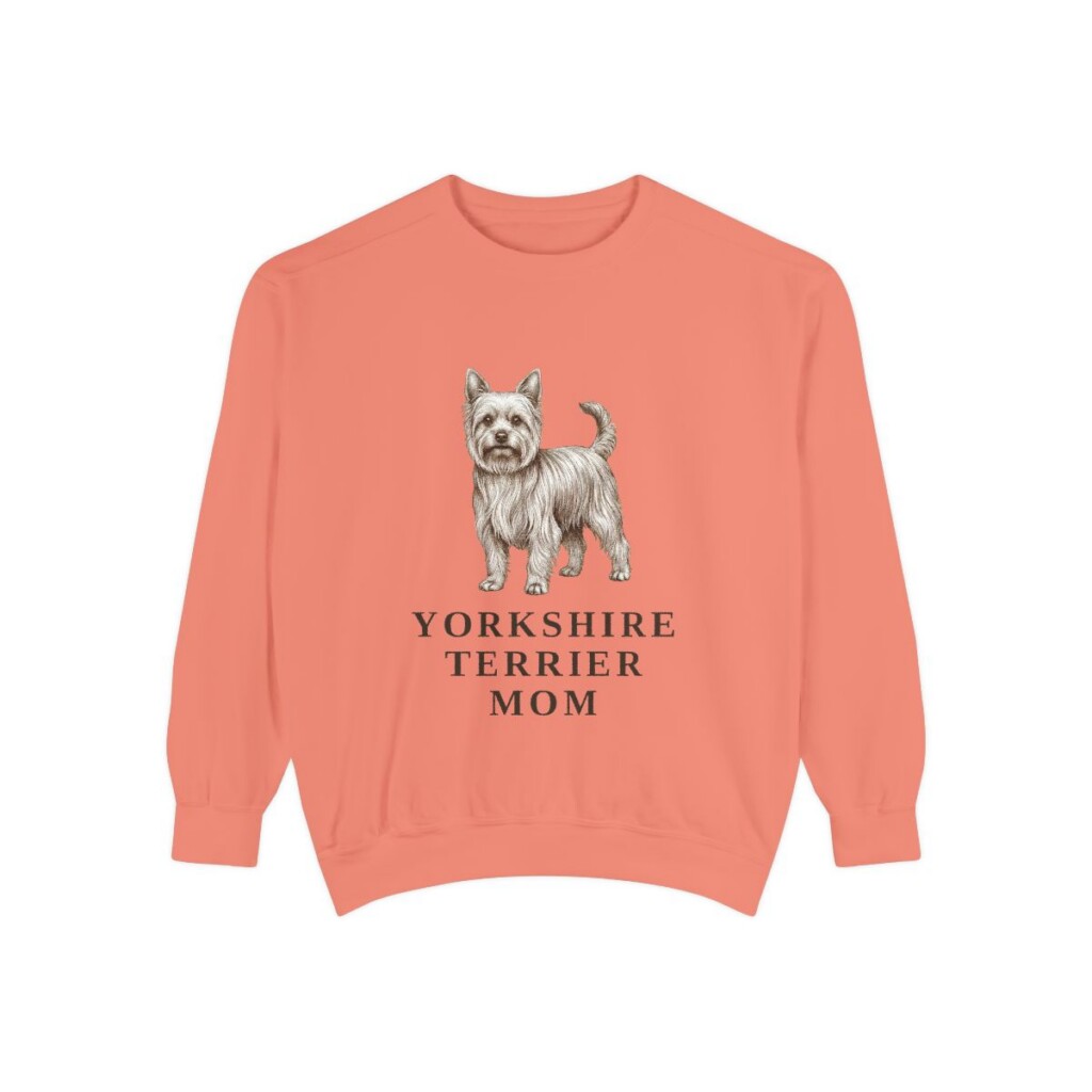 Yorkshire Terrier Mom Sweatshirt, Terracotta, front view